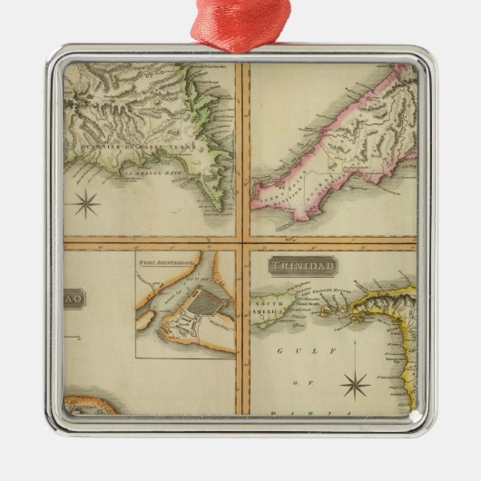 グレナダ、トバゴ、トリニダード、クラサオ島 メタルオーナメント (正面)