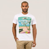 グレナダ バスウェイ ビーチ 旅行ポスター Tシャツ (正面フル)