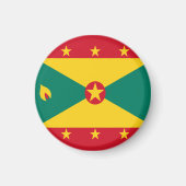 グレナディアン国旗の赤い緑の黄色の独立記念日 マグネット (正面)