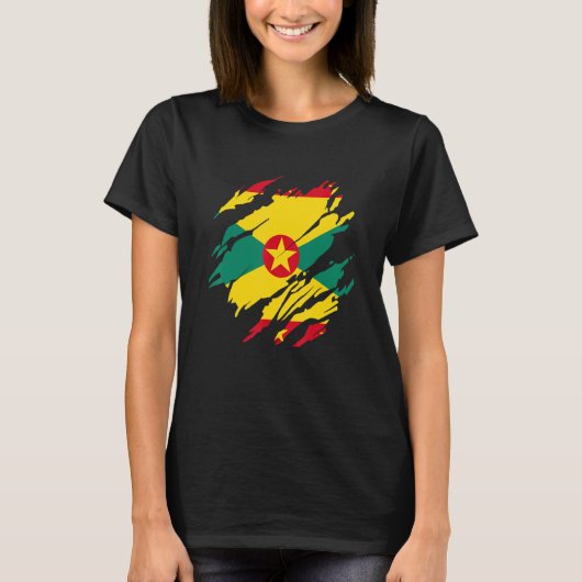 グレナディアン国旗グレナダ1 Tシャツ (正面)