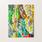 グレナディーン諸島のフルーツ屋台。 ジグソーパズル (縦)