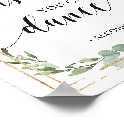 グレナリー多肉性金ゴールドは私に信じて私のサインを踊ることができる ポスター (角)