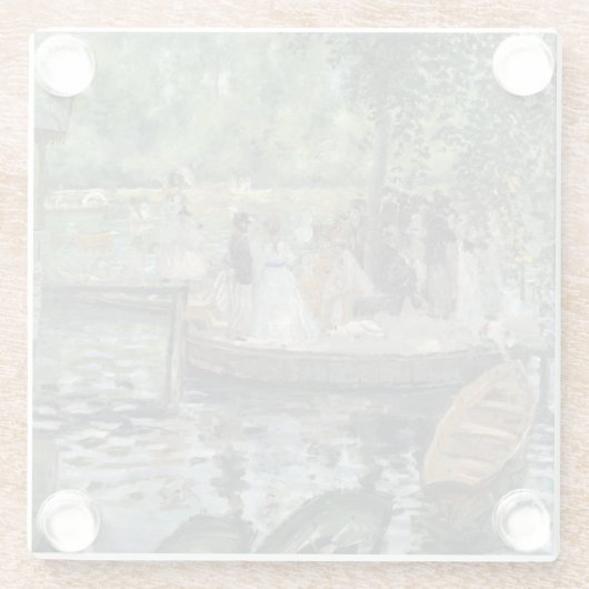 グレヌーイレルノアール印象派絵画の芸術 ガラスコースター (裏面)