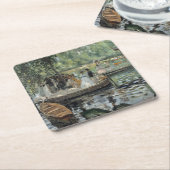 グレヌーイレルノアール印象派絵画の芸術 スクエアペーパーコースター (アングル)