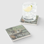 グレヌーイレルノアール印象派絵画の芸術 ストーンコースター (横)