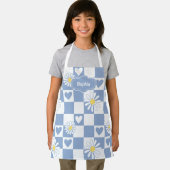 グレパーソナライズされたイ市松模様にエプロン エプロン (インサイチュ)