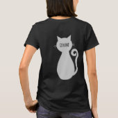 グレパーソナライズされたイ猫 Tシャツ (裏面)