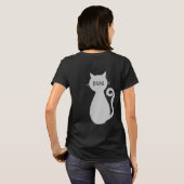 グレパーソナライズされたイ猫 Tシャツ (裏面フル)