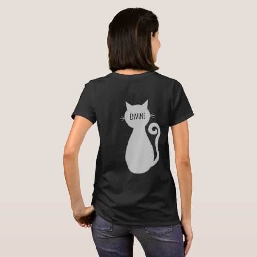 グレパーソナライズされたイ猫 Tシャツ (裏面フル)