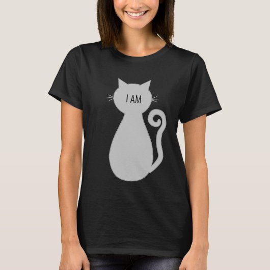 グレパーソナライズされたイ猫 Tシャツ (正面)
