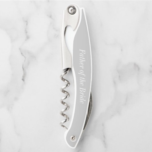 グレパーソナライズされたイ結婚の花嫁の父 ソムリエナイフ (正面)