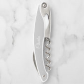 グレパーソナライズされたー結婚のグロムスマン名 ソムリエナイフ (裏面)