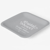 グレパーソナライズされたー結婚ブライダルシャワー ペーパープレート (傾斜あり)