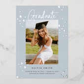 グレファンキーーモダングシルバー卒業発表 箔招待状 (正面)