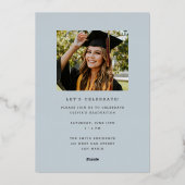 グレファンキーーモダングシルバー卒業発表 箔招待状 (裏面)