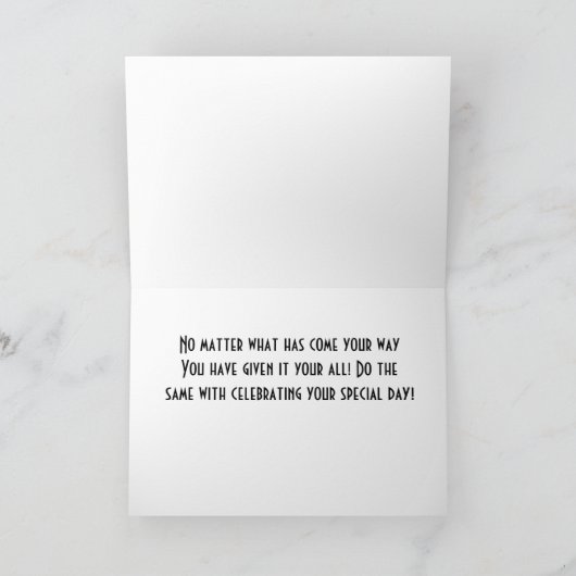 グレマン・シェファードが「ハッピーバースデーのいとこだ」と言う カード (内部)