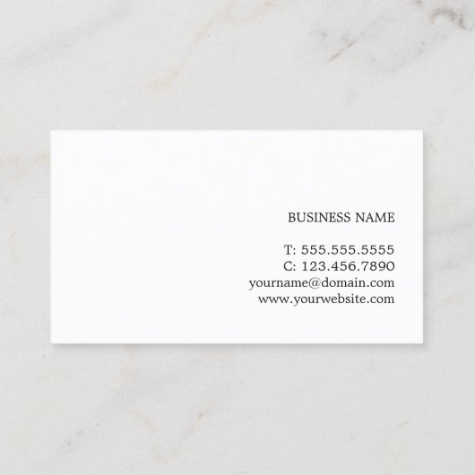 グレミニマルエレガントーホワイトコンサルタント 名刺 (裏面)