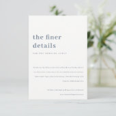 グレミニマルーはっきりしたブルータイポグラフィ結婚ズ詳細 エンクロージャーカード (スタンド正面)