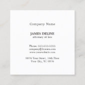 グレミニマルーエレガントフェイク金ゴールドモノグラム弁護士 スクエア名刺 (裏面)