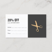 グレミニマルーフェイク金ゴールドヘアアポイントメントクーポン 割引カード (正面)