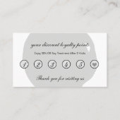 グレミニマルーモダンドサロン及びスパロイヤリティカード 名刺 (裏面)