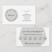 グレミニマルーモダンドサロン及びスパロイヤリティカード 名刺 (正面/裏面)