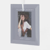 グレミニマルーモダン |とメリー写結婚した真 ガラスオーナメント (正面左)