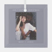 グレミニマルーモダン |とメリー写結婚した真 ガラスオーナメント (正面)