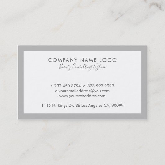 グレミニマルー縁どモダンタイポグラフィ 名刺 (裏面)