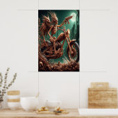 グレムボンとスカルダストが大きなチョッパーを乗せた ポスター (キッチン)