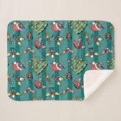 グレムリン | かわいいコミッククリスマスパターン シェルパブランケット (正面(横))