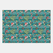 グレムリン | かわいいコミッククリスマスパターン ラッピングペーパーシート (正面3)