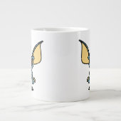 グレムリン |かわいいストライプ漫画キャラクター ジャンボコーヒーマグカップ (正面)