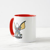 グレムリン |かわいいストライプ漫画キャラクター マグカップ (正面左)