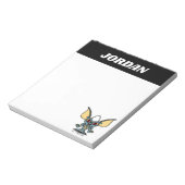 グレムリン |かわいいストライプ漫画 |名前の追加 ノートパッド (回転)