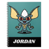 グレムリン |かわいいストライプ漫画 |名前の追加 ノートブック (正面)