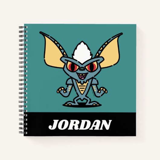 グレムリン |かわいいストライプ漫画 |名前の追加 ノートブック (正面)