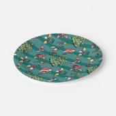 グレムリン |かわいい漫画クリスマスパターン ペーパープレート (アングル)