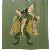 グレムリン |トレンチコートストライプフラッシュ シャワーカーテン (正面)