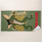 グレムリン |トレンチコートストライプフラッシュ ビーチタオル (正面)