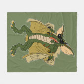 グレムリン |トレンチコートストライプフラッシュ フリースブランケット (正面(横))