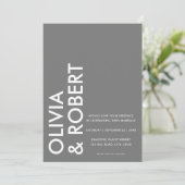 グレモダンイはっきりしたミニマ結婚リスト 招待状 (スタンド正面)