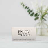 グレモダンイエレガントホワイトクーポはっきりしたン美しい 割引カード (スタンド正面)