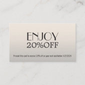 グレモダンイエレガントホワイトクーポはっきりしたン美しい 割引カード (正面)