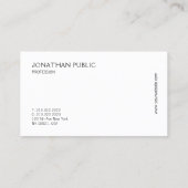 グレモダンイエレガントホワイトトレンディーシンプルテンプレート 名刺 (裏面)