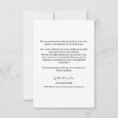 グレモダンイシンプル結婚ーの3枚の写真コラージュ サンキューカード (裏面)