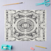 グレモダンイスタイリッシュホワイトバロックオーナメント 薄葉紙 (クラフト)