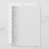 グレモダンイ淡い色のシルバーグリッターエッ結婚ジ 招待状 (裏面)