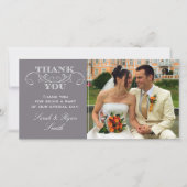 グレモダンイ結婚の写真サンキューカード サンキューカード (正面)