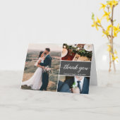 グレモダンイ結婚の感謝の写真カスタムカード カード (黄色い花)